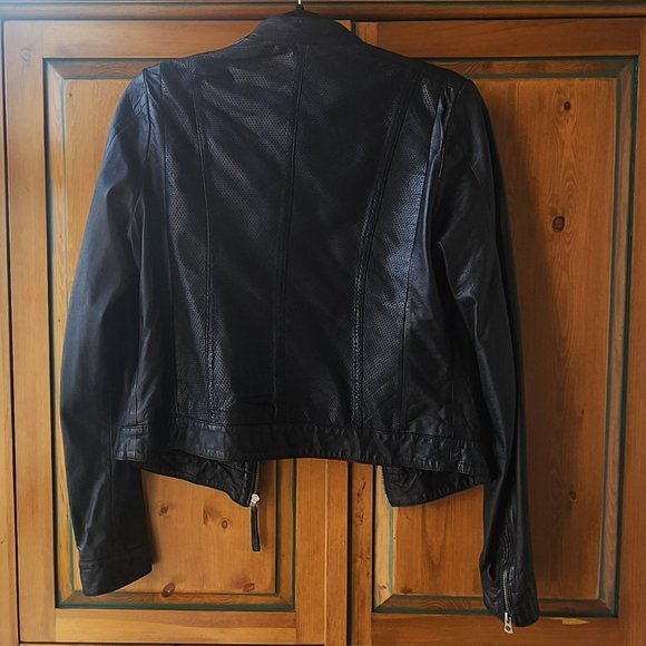 Lucky Brand Moto Leather Jacket - Small - Black - Picture 2 of 3